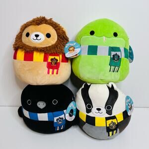 Harry Potter NWT Squishmallow Set 10" Gryffindor Slytherin Ravenclaw Hufflepuff